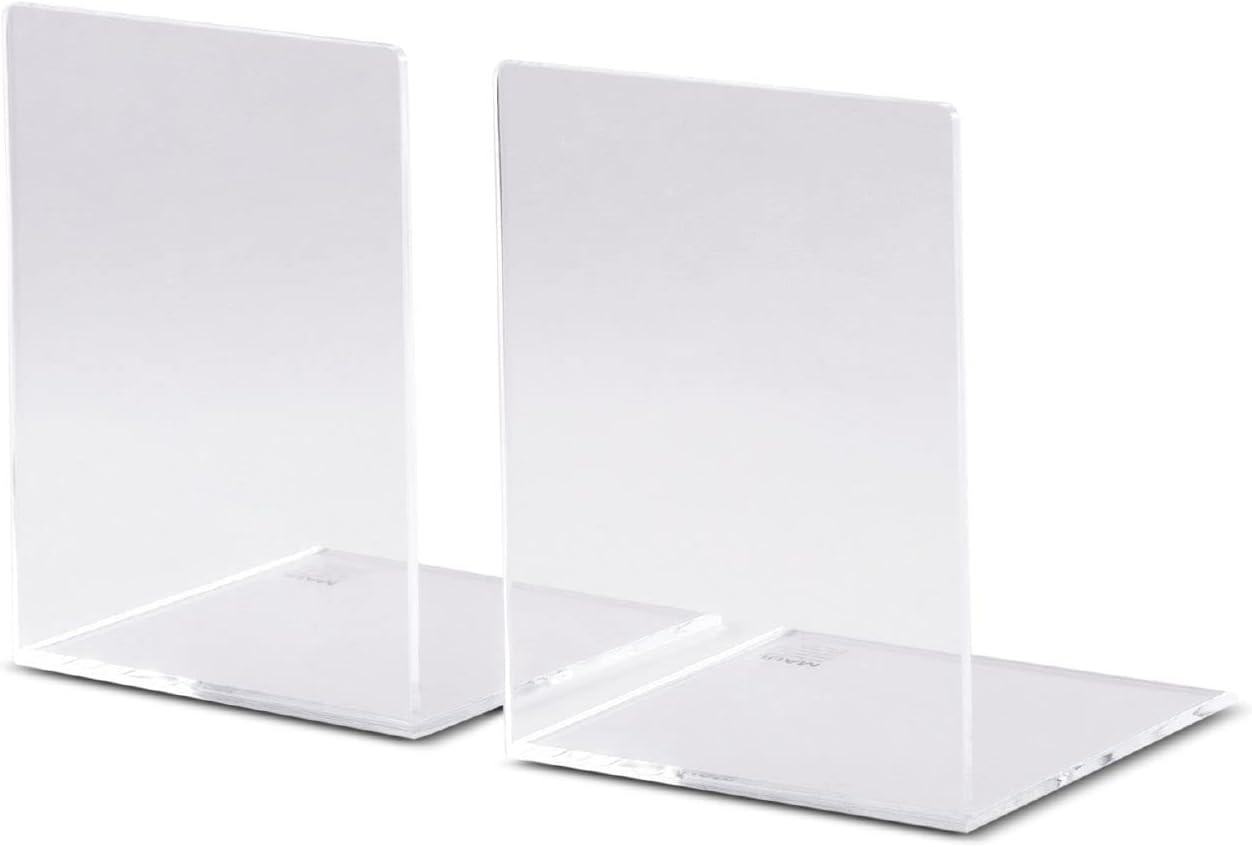 Acrylic bookends Modern / 8 x 8 x 10 / Cm / Transparent
