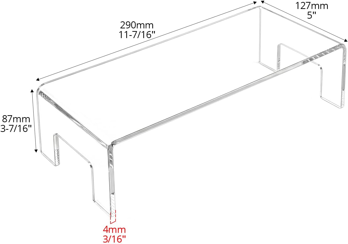 Acrylic Display Risers Stand / Clear / Set of 2