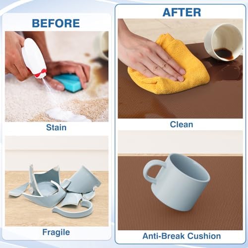 StepRite Kitchen Mats for Floor, 2-Pack Anti-Fatigue Rugs, Terracotta Brown
