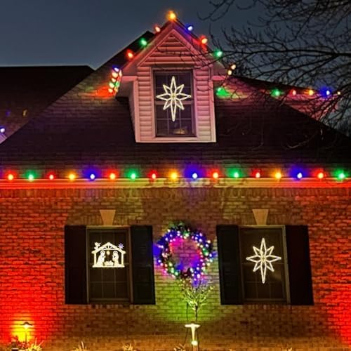 TRWYMZ 17" Christmas Window Silhouette Lights Decorations