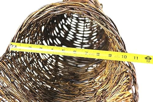 Large-Size Grapevine Cornucopia. The Inside Opening is 10 inches in Diameter so That You can fit Multiple Small Pumpkins, Fruits, Dried Leaves, Flowers, and/or Branches.