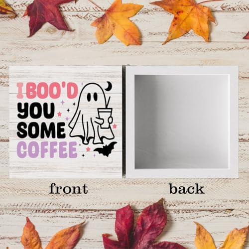 Halloween Ghost Coffee Sign Decor Decorations