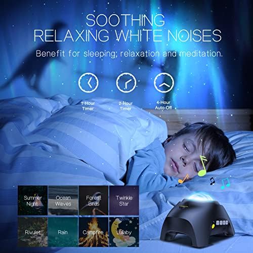 Northern Galaxy Light Aurora Projector with 33 Light Effects, Night Lights LED Star Projector for Bedroom Nebula Lamp