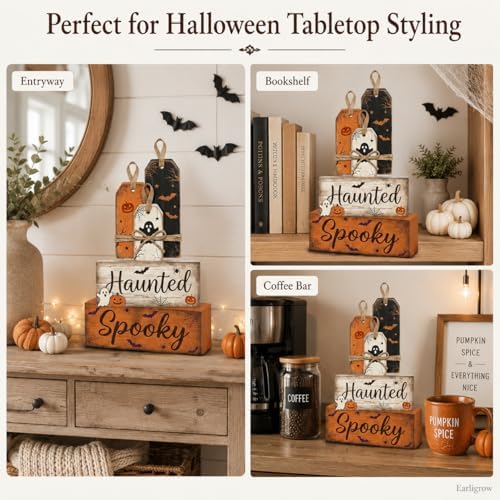 Halloween Table Decor Indoor, Halloween Decorations for Home Kitchen