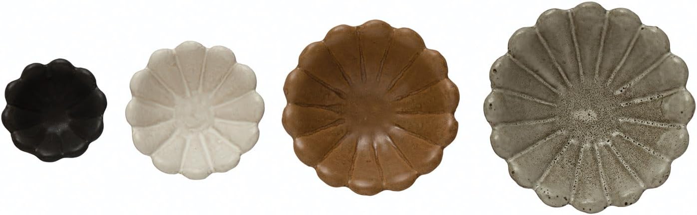 Stoneware Flower Bowls / Multicolor