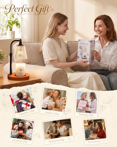 Candle Warmer Lamp with Timer, Birthday Gifts for Women,Farmhouse Decor
