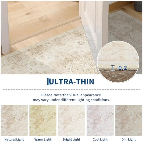 Garvee 9x12 Large Area Rug Vintage Boho Beige Washable Living Room Rug