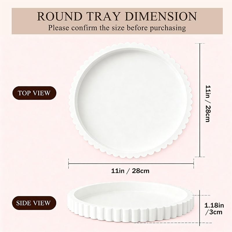 Modern Decorative Trays / White