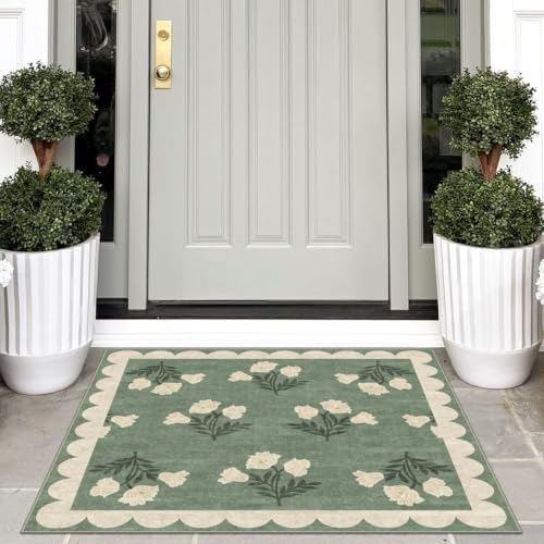 3x3 Square Entryway Rug - Front Door Mat Indoor Outside Entrance