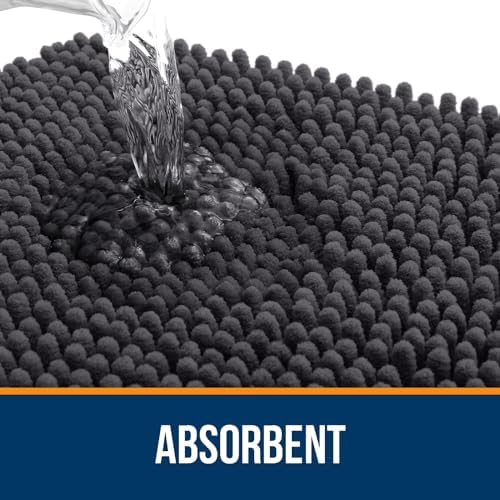 OLANLY Large Bathroom Rugs 40x32, Extra Soft Absorbent Chenille Bath Rugs