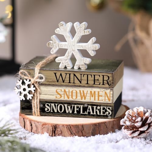 4 Pcs Winter Table Decorations Snowflaketiered Tray Decor