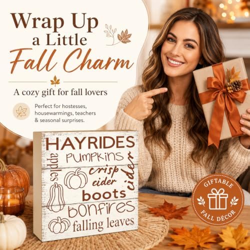 Fall Signs Hayrides Pumpkins Cider Boots Bonfires Wood Sign Fall Decor