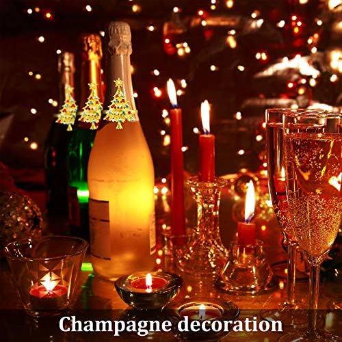 Outus 12 Pack Christmas Tree Napkin Rings Gold Metal Holders