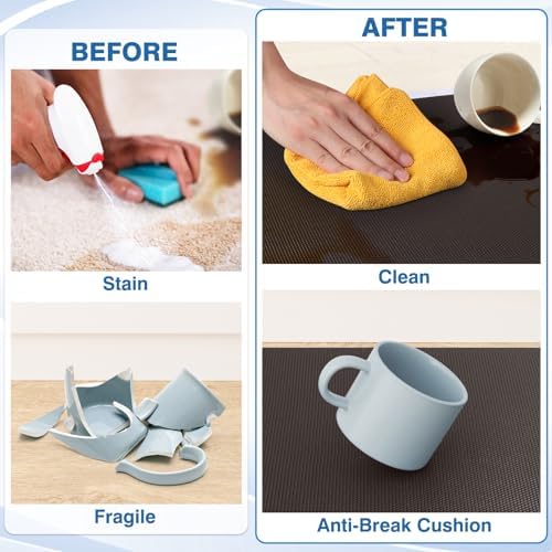 StepRite Kitchen Mats for Floor, 2-Piece Anti-Fatigue Rugs, Chocolate