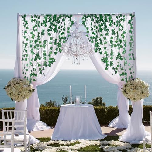 Freyalife Fake Vines for Room Decor(24Pack168Ft) Aesthetic Artificial Plant Ivy Leaves Hanging Greenery Garlands for