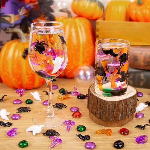 100+ Halloween Sensory Bin Filler & Vase Filler Acrylic Gems Mini Resin