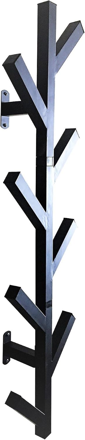 Coat Rack & Hat Rack - Modern Design - Wall Mounted - Stylish - (Black)