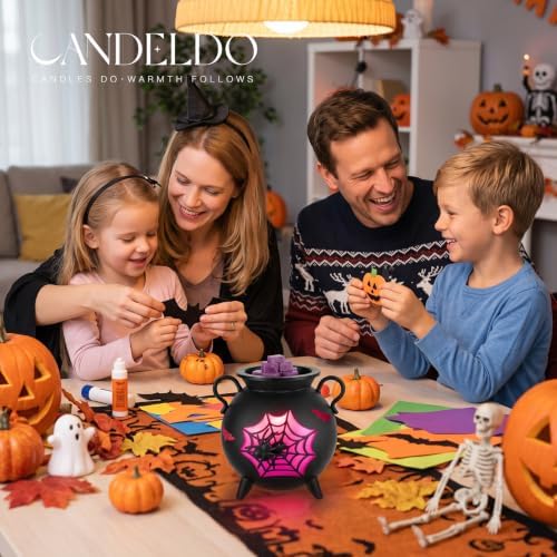 Candeldo Halloween Wax Melt Warmer, Witch Cauldron Design