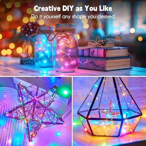 Minetom Fairy Lights Plug in, 33Ft 100LEDs String Lights for Bedroom