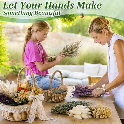 150Pcs DIY Natural Dried Flower Set, Preserved Mini Flowers Bouquets