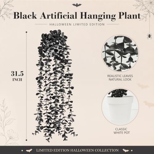 Der Rose Fake Eucalyptus Hanging Plants for Halloween Party Decorations