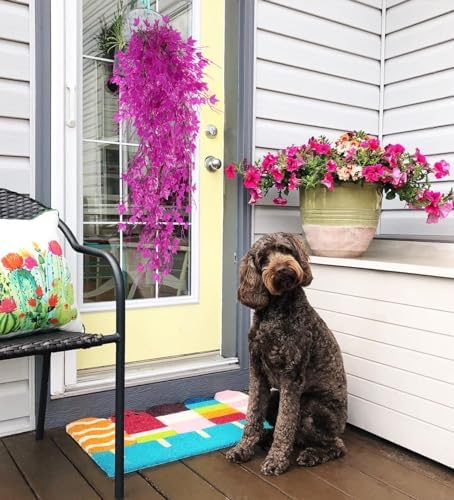 RECUTMS 3Pcs Fake Hanging Plant Artificial Ivy Leaf Faux Vine Plant Outdoor