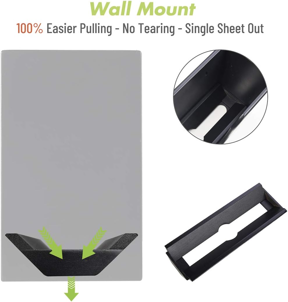 Bamboo Paper Towel Dispenser, Paper Towel Holder for Kitchen Bathroom Toilet of Home and Commercial, Wall Mount or