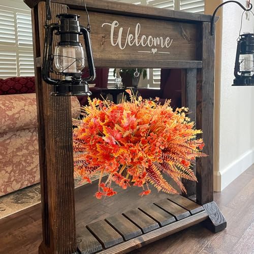 21 Bundles 9 Styles Artificial Fall Flowers for Outdoors Fall Decorations