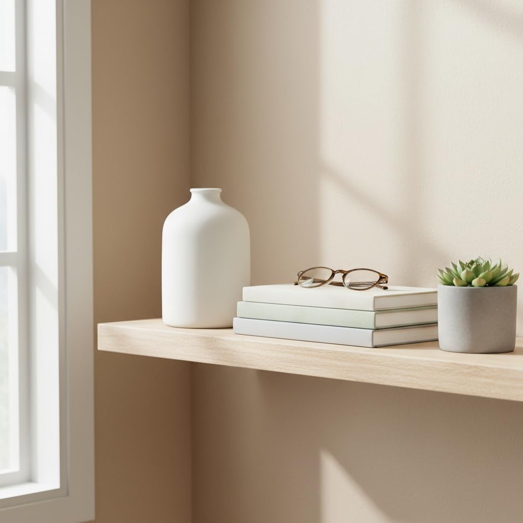 Ceramic Vase / Minimalist Modern Home Decor / White / 7 Inch