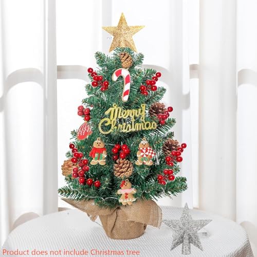 8 Pcs Mini Christmas Tree Topper Mini Star Tree Topper 1.77 Inch Christmas Star Treetop for Small Tree Christmas Holiday Ornaments Decoration (Glitter Gold Silver)