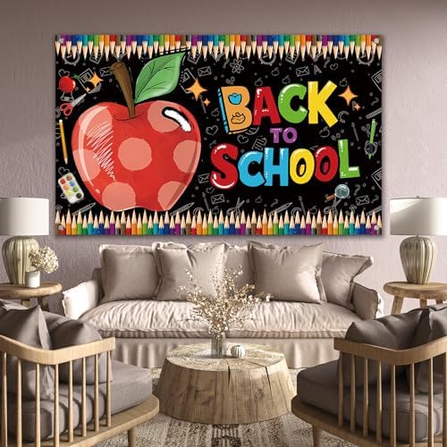 Back to School Backdrop First Day of School Decoration for Home