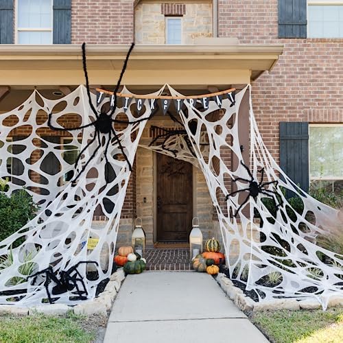 DAZONGE Halloween Spider Web Stretchy Web Netting for Haunted House