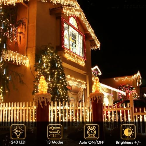 KAQ Connectable 240LED 88Ft String Lights, Christmas Lights Indoor Outdoor