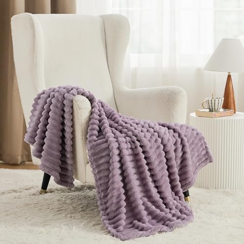 Bedsure Soft Twin XL Blanket for Bed Dorm Light Purple 66"x90"