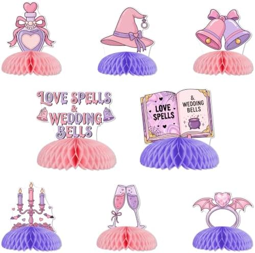 Love Spells And Wedding Bells Bachelorette Honeycomb Centerpieces
