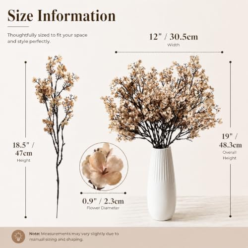 Mandy's 6 Bundles Artificial Champagne Baby’s Breath Flowers