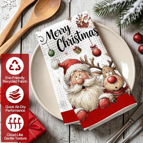 Christmas Kitchen Towels Set of 2 - Christmas Kitchen Decor