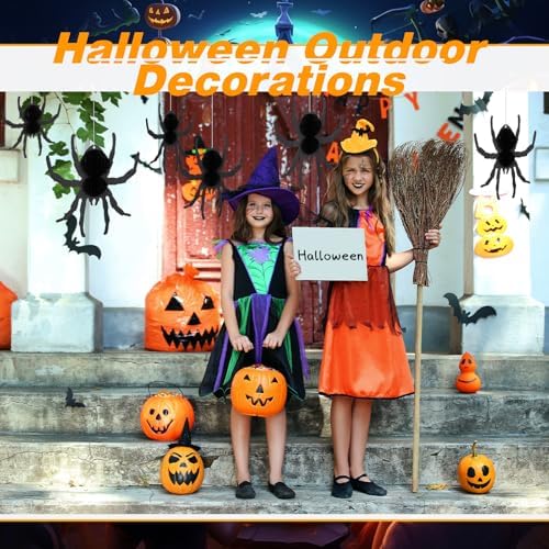 WinnerWhy 6 Pcs Halloween Hanging Spiders Decorations 3D Honeycomb Spider