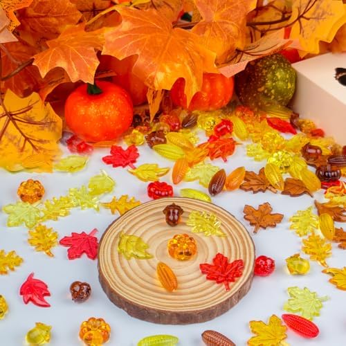 260PCS Fall Decor Autumn Vase Fillers