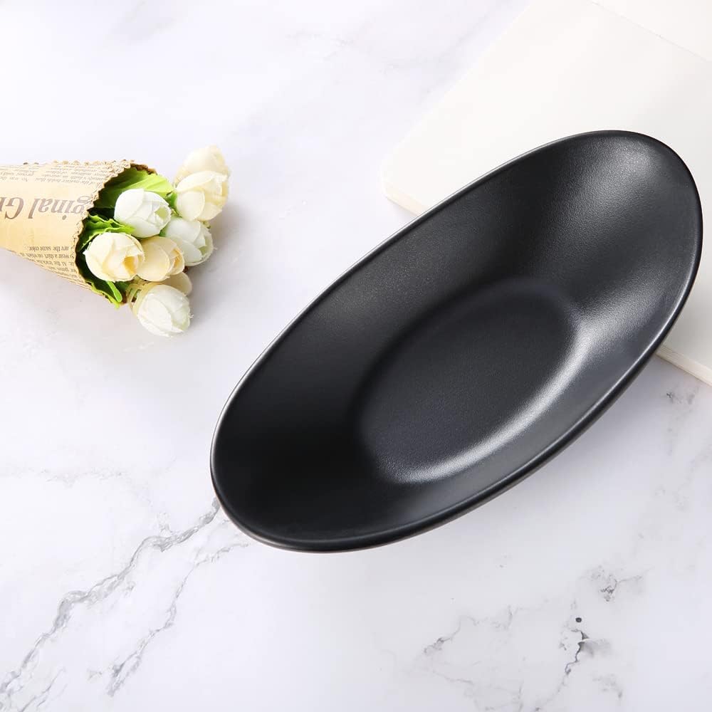 Ring Dish Centerpiece Jewelry Tray Key Tray Organizer for entryway / Big Oval / Black