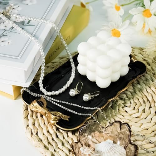 Warmtree Bow Jewelry Tray, Coquette Trinket Dish, Vanity Decor