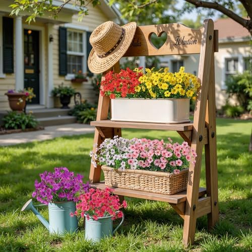 Alupssuc 24 Bundles Artificial Daisy Flowers UV Resistant for Outdoor Decor