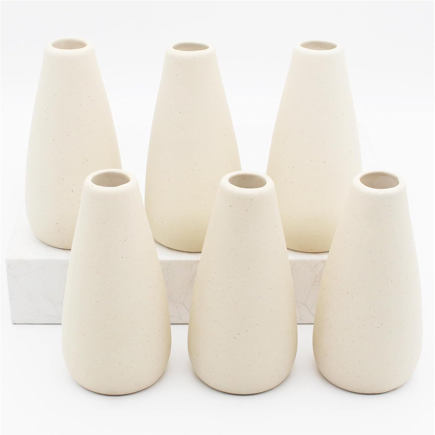 Boho Vases / Modern Vase for Flowers / Small / Light Yellow-c / Set of 6