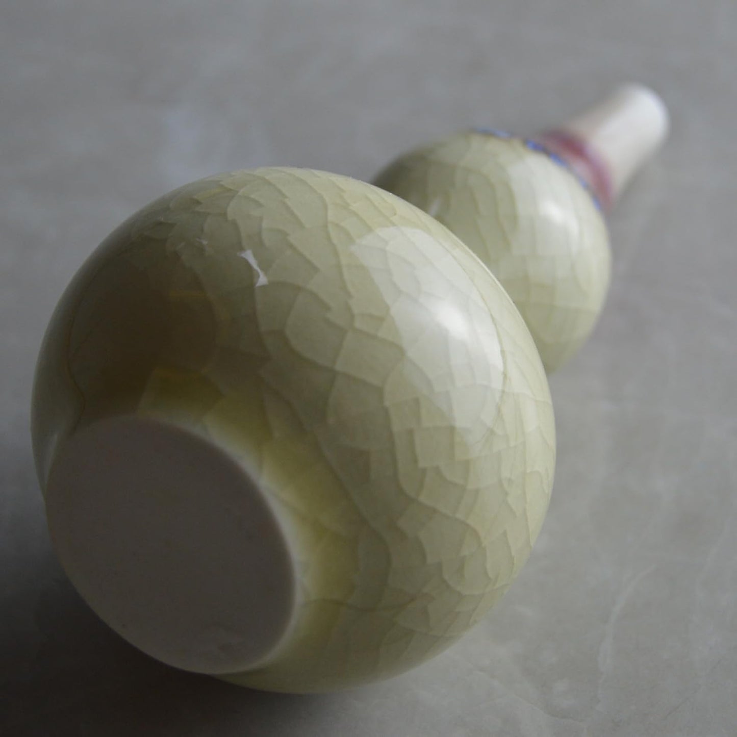 Glazed Porcelain Mini Tiny Vase Ceramic Mini Crackle Ice Pattern for Decoration / Hulu, Clay