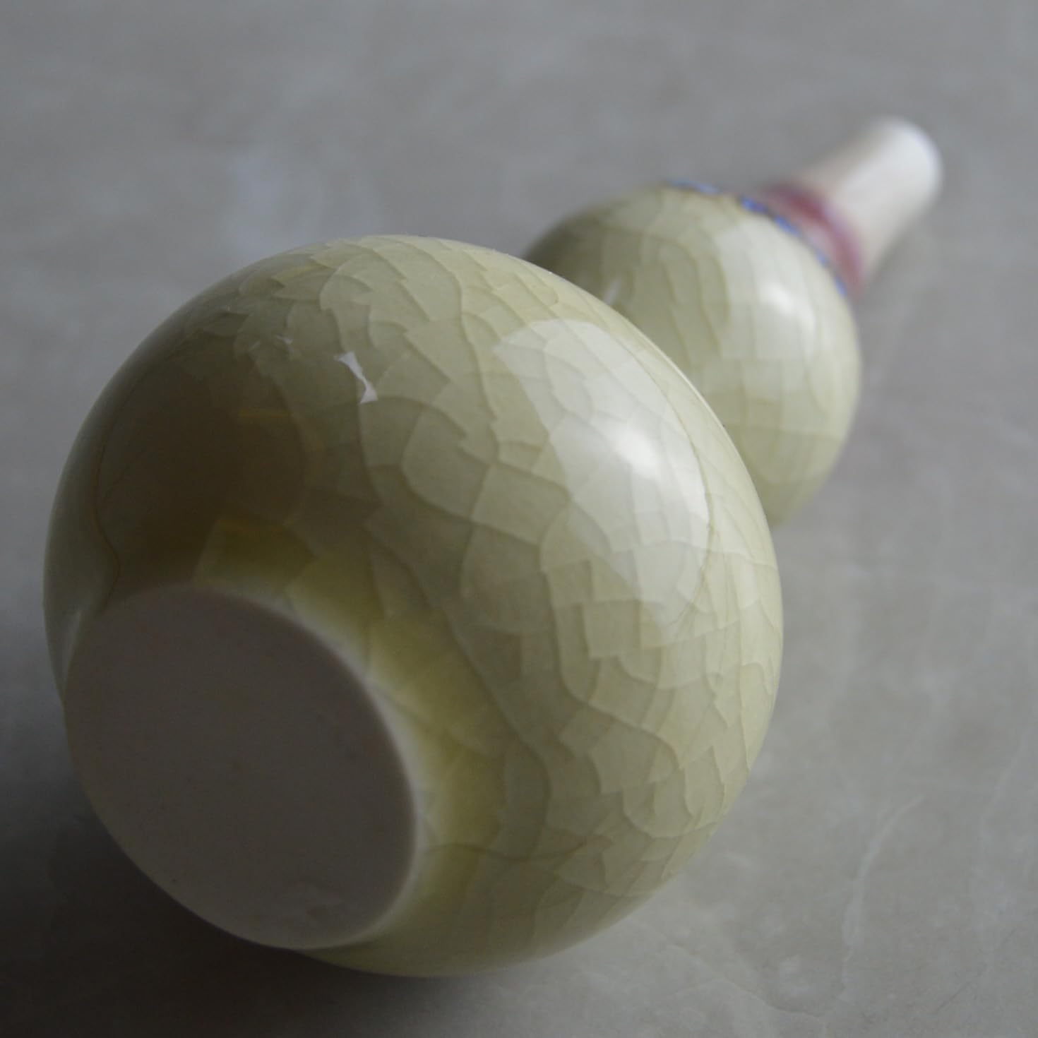 Glazed Porcelain Mini Tiny Vase Ceramic Mini Crackle Ice Pattern for Decoration / Hulu, Clay