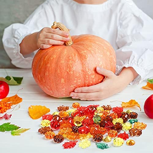 Fall Vase Filler Bin, Mini Acrylic Table Scatter, 90pcs