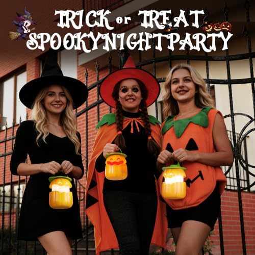 EverBrite 6-Pack Halloween Pumpkin Lantern, Collapsible Light up Pumpkins