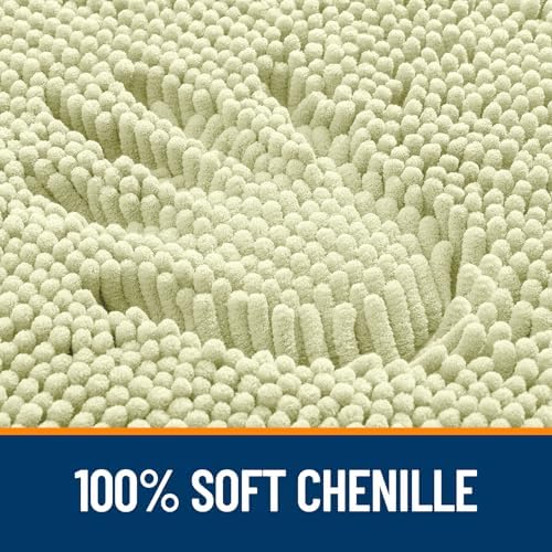 OLANLY Large Bathroom Rugs 40x32, Extra Soft Absorbent Chenille Bath Rugs