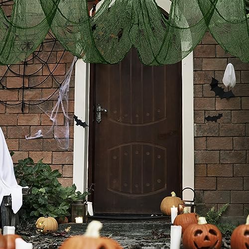 Halloween Creepy Cloth Green 79 X 315 in, Spooky Scary Gauze for Home Decor