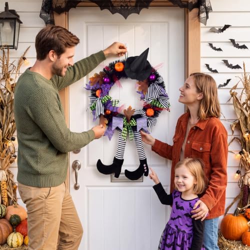 SHAVINGFUN Halloween Wreath-Halloween Wreaths for Front Door